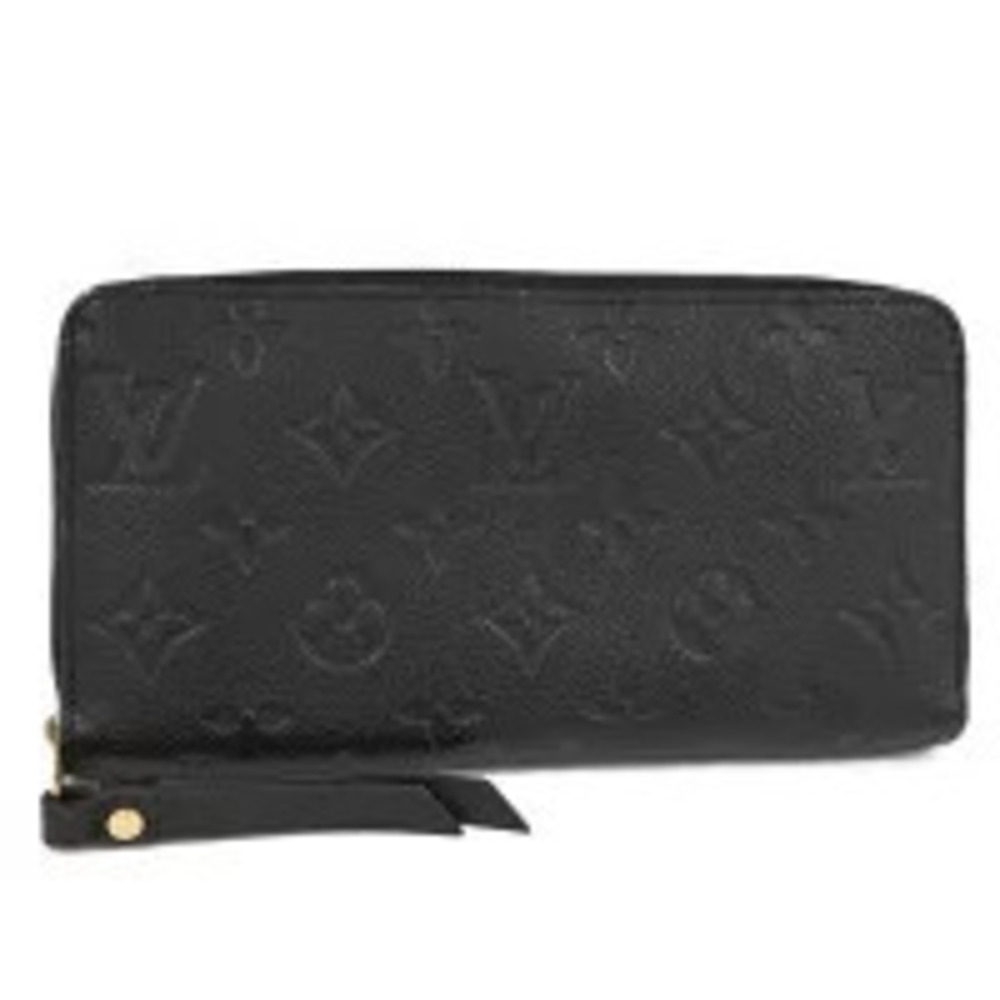 LOUIS VUITTON Zippy Wallet Round Zipper Long Monogram Empreinte Noir Black